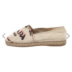 Prada Beige Espadrille Flats